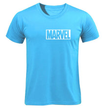 Load image into Gallery viewer, 2019 Summer New fashion T Shirt Mens cotton T-shirts Tee Short Sleeve High Quality Boys Tshirt TOPS Navy Print MARVEL
