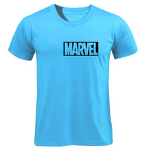 Load image into Gallery viewer, 2019 Summer New fashion T Shirt Mens cotton T-shirts Tee Short Sleeve High Quality Boys Tshirt TOPS Navy Print MARVEL
