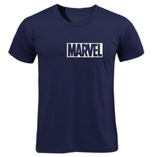Load image into Gallery viewer, 2019 Summer New fashion T Shirt Mens cotton T-shirts Tee Short Sleeve High Quality Boys Tshirt TOPS Navy Print MARVEL
