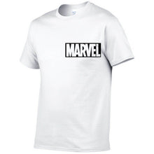 Load image into Gallery viewer, 2019 Summer New fashion T Shirt Mens cotton T-shirts Tee Short Sleeve High Quality Boys Tshirt TOPS Navy Print MARVEL
