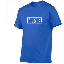 Load image into Gallery viewer, 2019 Summer New fashion T Shirt Mens cotton T-shirts Tee Short Sleeve High Quality Boys Tshirt TOPS Navy Print MARVEL
